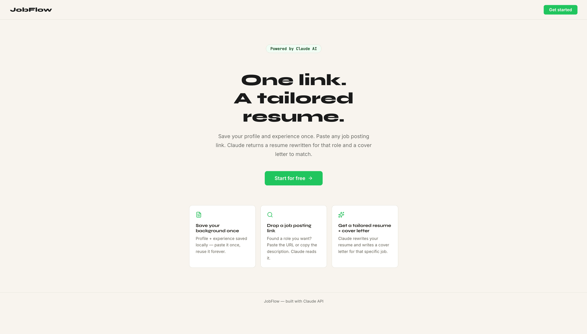 JobFlow screenshot